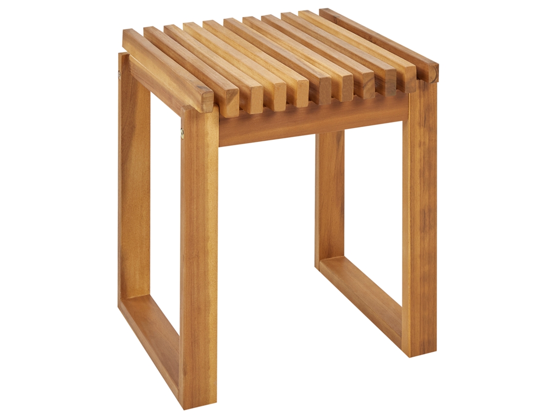 Mesa de bistró BELIANI Bellano de Madera de acacia Madera clara 40x35x44