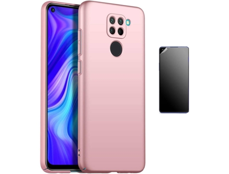 Kit Carcasa y Protector Xiaomi Redmi Note 9 Ultimatte Turtleshell Rosa