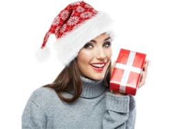 Gorro De Navidad Para Adultos, Gorro De Papá Noel De Terciopelo Con Pelo Fino Y Grueso, Aspecto Festivo.