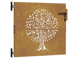 Maison Exclusive - Puerta De Jardín Acero Corten Diseño Cuadrado 85x150 Cm