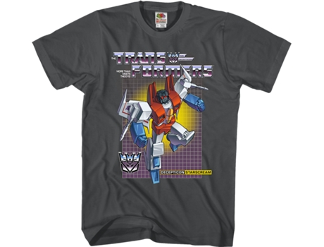 Camisetas Unisex DEEPSTONE Decepticon Starscream Transformers Carbón (XL)