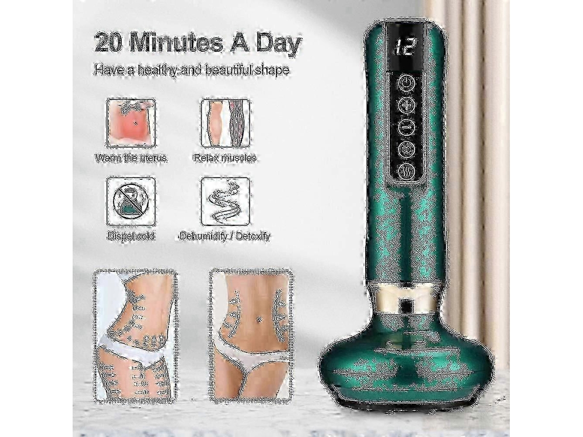 Masajeador Eléctrico Con Ventosa Y Calor Infrarrojo - Gua Sha Anticelulítico Y Adelgazante