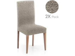 Pack de 2 Fundas Elásticas para Silla MILICA Spongy Beige Oscuro (40x70 cm)