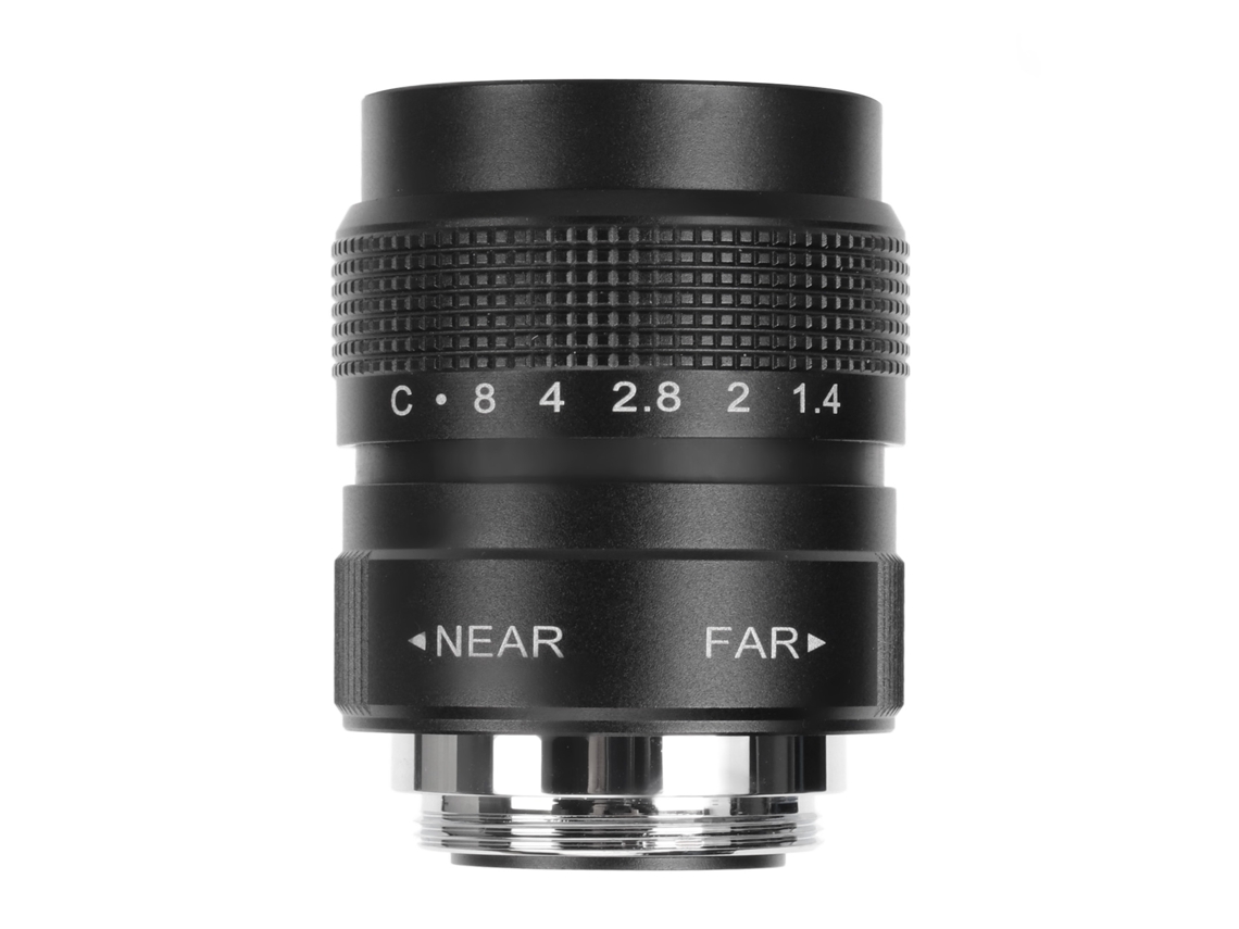 Lente Cctv Con Montura C, 25 Mm, F1.4, Con Óptica Avanzada Para Bares, Tiendas, Estacionamientos Y Almacenes - Negro