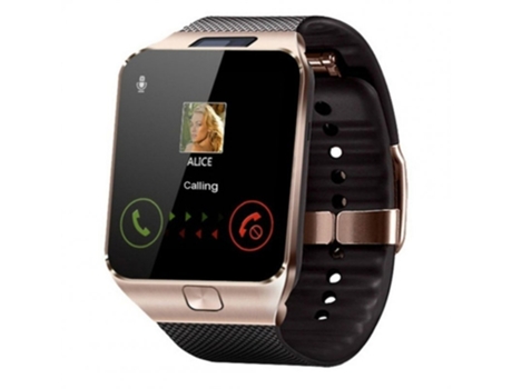 Smartwatch Todo en uno con soporte de tarjeta TF compatible para Samsung Huawei Xiaomi Android Phone Gold