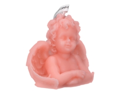 Vela Aromática De Aromaterapia Con Forma De Ángel - Ligera Para El Hogar, Dormitorio Y Oficina - Rosa