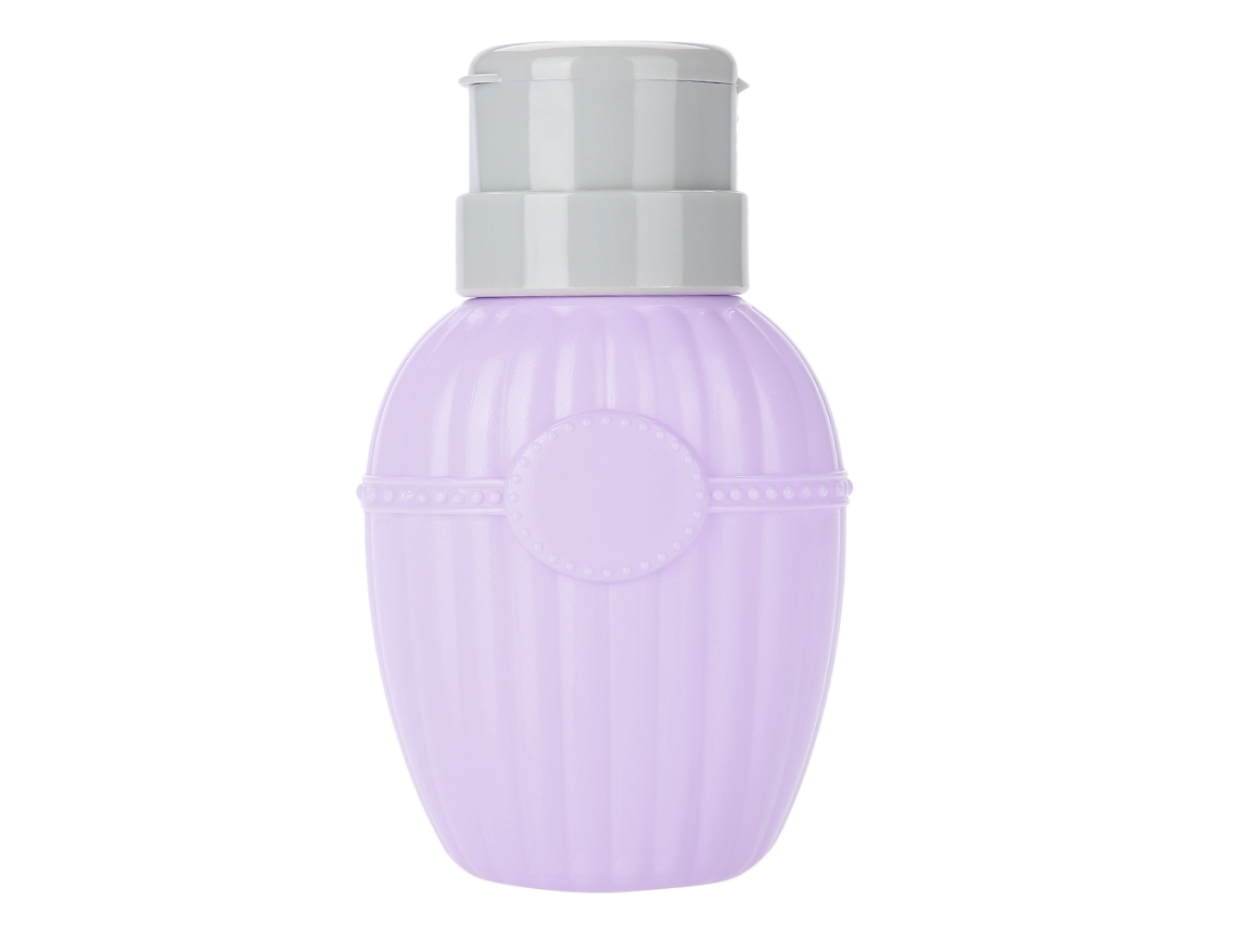 Frasco Vacío De 230 Ml, Recargable, De Color Morado, Para Quitar El Esmalte De Uñas, Con Dosificador De Líquido.