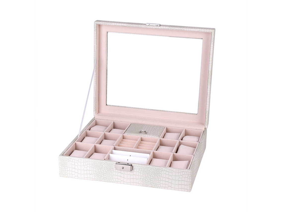 Organizador de joyas con almacenamiento visible