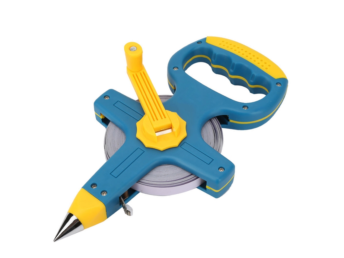 Fita métrica portátil de 30 m em plástico ABS para construção.