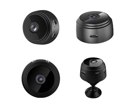 Mini Cámara Wifi Control Remoto 1080P Gran Angular 155º Rotación De 360°