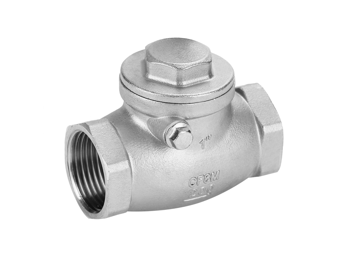 Válvula De Retención De Clapeta Dn25 De Acero Inoxidable, Rosca Hembra De 1 Pulgada, Wog 200 Psi
