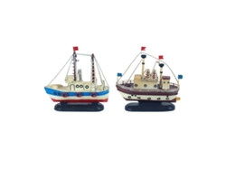 Barco De Metal con Banderas Incluye 2 Unidades Regalo Vehículos Colección Marinero Y Náutico Decor And Go
