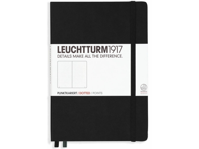 Cuarderno LEUCHTTURM 329398 (A5 - 21x15x2cm - Negro)