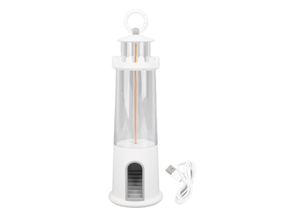 2026-linterna De Camping Lighthouse 2200k Luz Suave Cálida Con Base Magnética Y Carga Usb Portátil Blanca