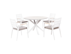 Conjunto Relax BELIANI Maletto / Taviano de Aluminio Blanco 120X120X75