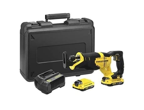Serra Stanley Saber Range de 18V Fatmax V20 25 mm Velocidad 0-3000 con 1 caso 2 baterías 2 AH y 1 2AH Charger SFMCS300D2K