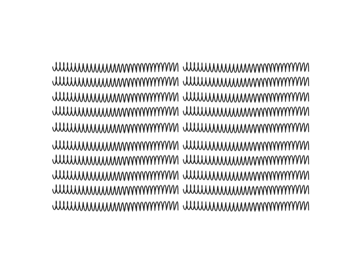 Bobinas de Encadernação Espiral Plástico 19mm 30 Furos Preto S/MARCA