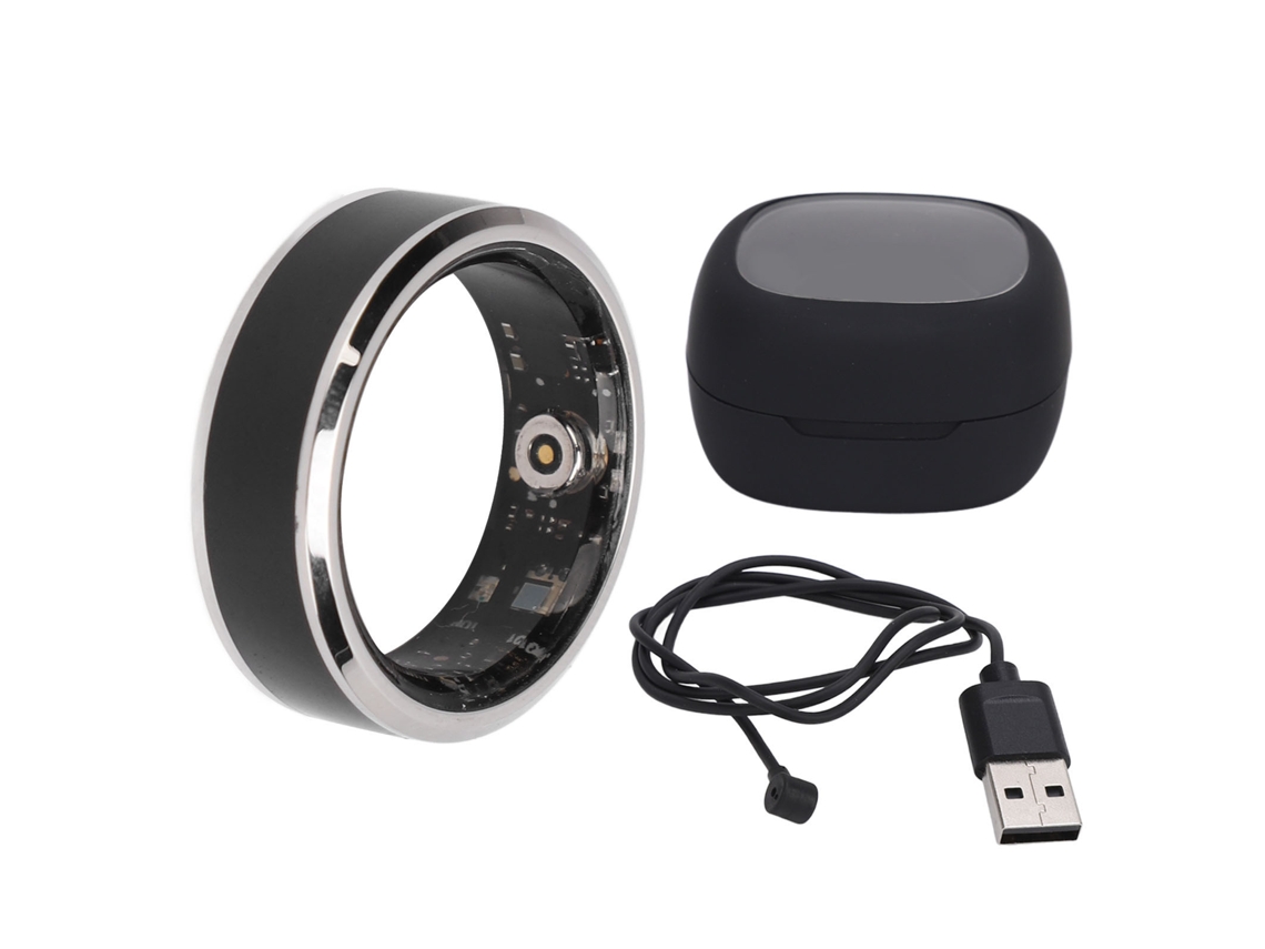 Anillo Inteligente De Salud (monitorización Del Sueño, Seguimiento Deportivo) Anillo Deportivo Y De Salud Multifuncional Impermeable Con Estuche De Carga Talla 9