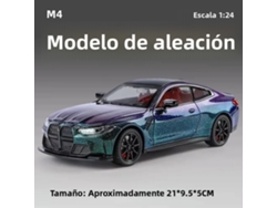 Mini Coche M3 Gtr M4 Con Ruedas De Aleación, Escala 124 (m4 Morado)