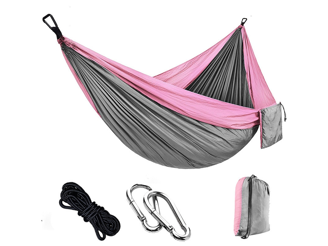 Hamaca sencilla Eifson con cuerda, 270 x 140 cm (rosa)