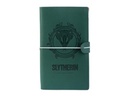 Cuaderno de viaje de la Casa Slytherin de Harry Potter (12 x 19,6 cm, con banda elástica verde)