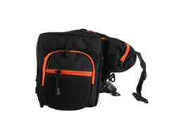 Bolsa De Pesca De Lona Impermeable Con Múltiples Bolsillos Para Aparejos De Pesca - Negra