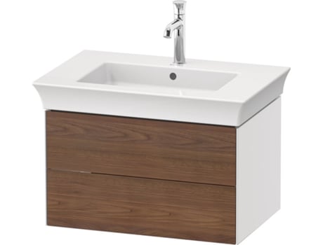 DURAVIT White Tulip, mueble de baño colgado en la pared, ancho 684 x fondo 458mm, con 2 cajones, con tecnología tip-on, WT43410