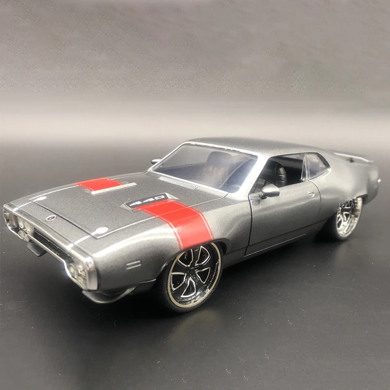 (Gris) Coche de juguete y maquetas de juguete de aleación metálica a escala 1:24