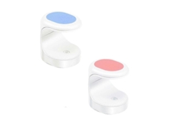 Paquete de 2 mini lámparas UV para uñas, lámpara secadora para esmalte en gel, lámpara portátil para un solo dedo para el hogar y el salón N GOKOCO (rosa, azul)