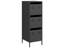 Maison Exclusive - Aparador De Acero Negro 39x35x103,5 Cm