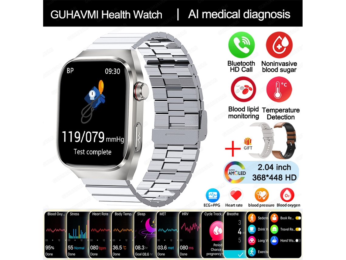 Reloj inteligente médico con inteligencia artificial para el diagnóstico de órganos internos MDUG (yingang B 2a)