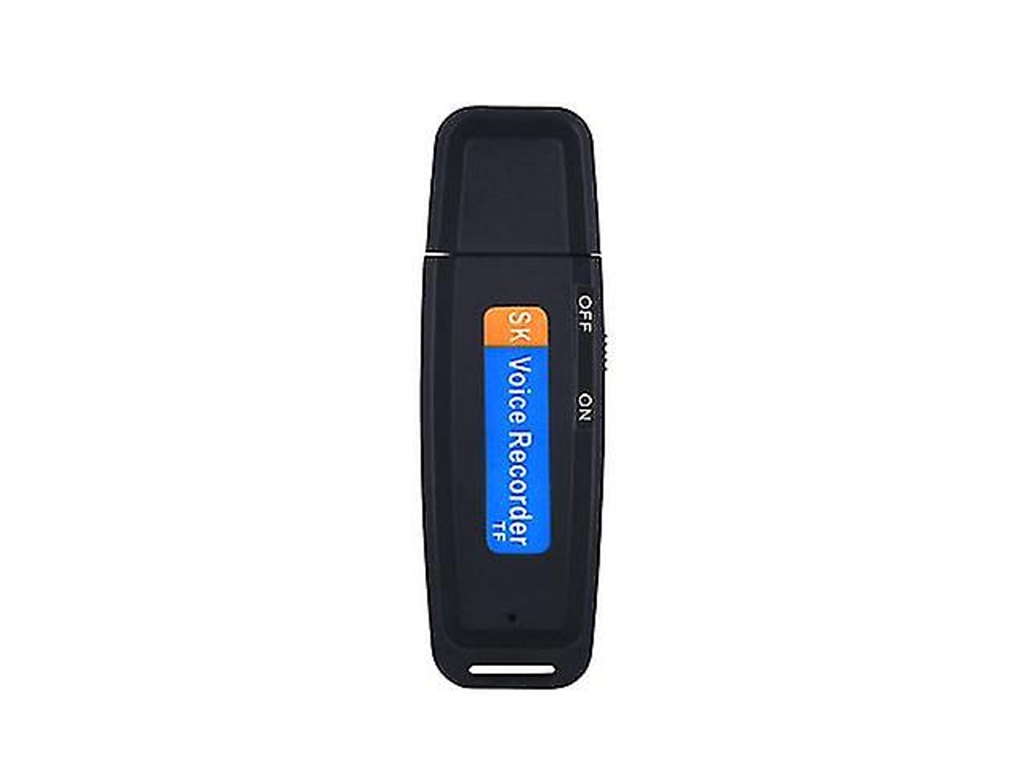 Mini grabadora de disco U, recargable por USB, con una sola tecla, ideal para conferencias y entrevistas Yizhood (blanco)