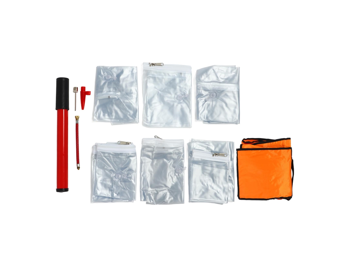 Conjunto De 6 Splints Infláveis De Pvc Para Tornozelo, Perna E Braço Com Bomba De Ar