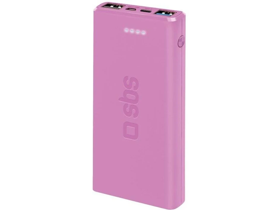 Powerbank SBS Fast Charge (10000 mAh - 2 USB - Rosa)