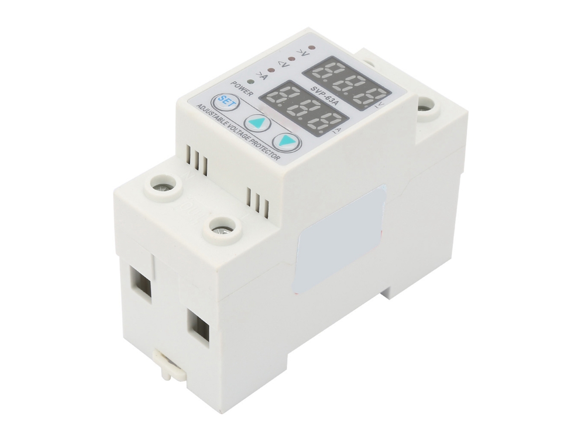 2026dz-protector De Tensión Y Corriente Ajustable De Fase Simple Con Doble Pantalla Led Ac230v 63a Svp‑63a