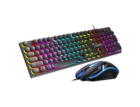 OHPA Tf270 Teclado De Ratón De Juego Negro (Con Cable Numérico De 1000Dpi)