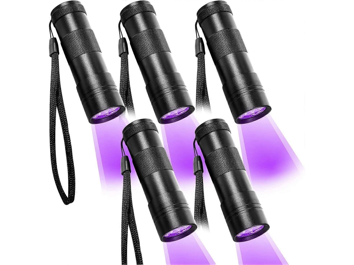 Lámpara UV Lumire Noire Lote de 5 lámparas con 12 LED 395 Nm Sensor de orina para animales Companhia Principal Al os Tacos GOKOCO