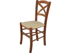 Cadeira T M C S Cross 332NO-110-NL021 (Castanho - 88x43x46 cm - Madeira)