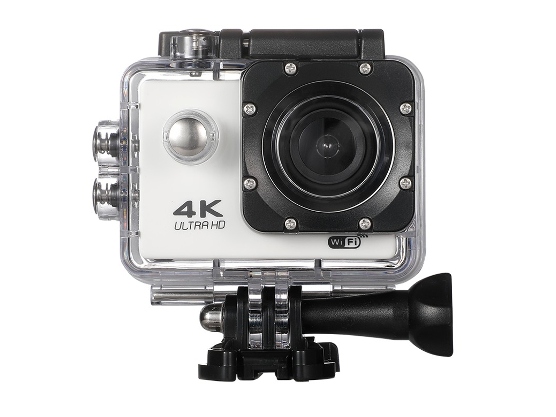 Cámara de acción 4K Ultra HD resistente al agua, 12 MP, resistente al agua, control remoto 2.4G, pantalla de 2 pulgadas, color blanco. PAPRIKA