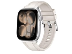 Bracelete Para Apple Watch 42/41/40/38mm - Borracha Fluorocarbonada Com Textura Diamante Ambos Lados Starlight
