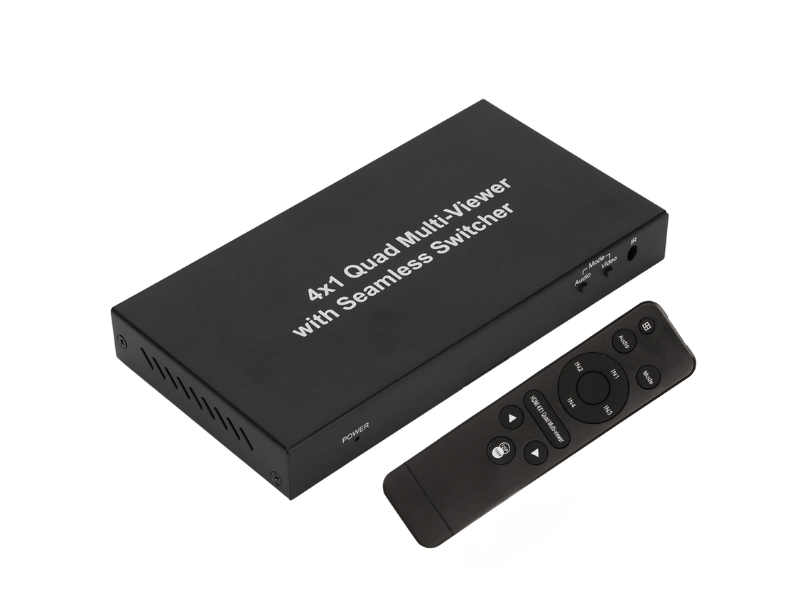 Divisor De Interfaz Multimedia Hd 4 En 1 Con Control Remoto, 1080p, Enchufe Estadounidense, Transmisión Estable Y Rápida.