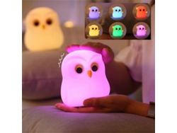 Búho de luz nocturna infantil recargable y colorido con sensor Flye240800 Rosewell