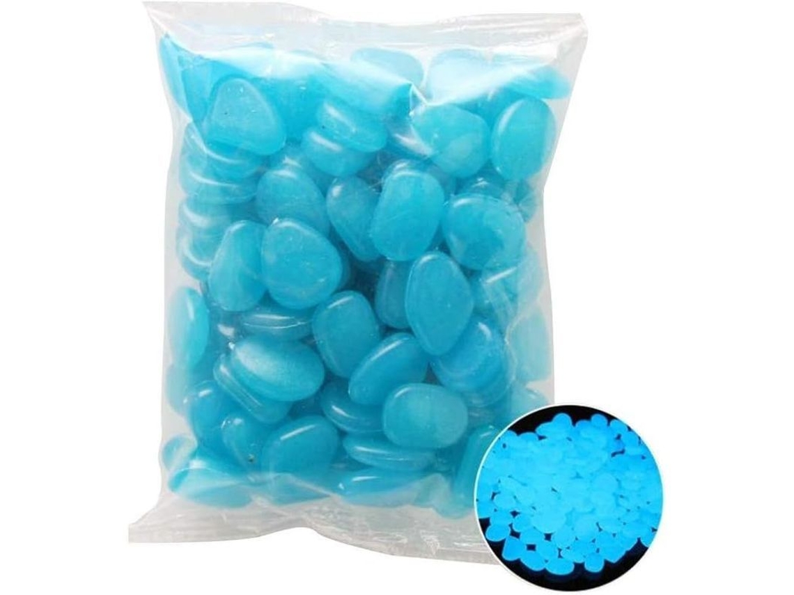 100 Pedras Luminosas para Jardim Pebbles Brilham no Escuro Caminhos Casa Exterior