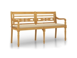 Banco VIDAXL Marrón Teca (150x51.5x84 cm)