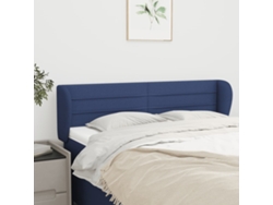 Cabecero De Tela Azul 147x23x78/88 Cm