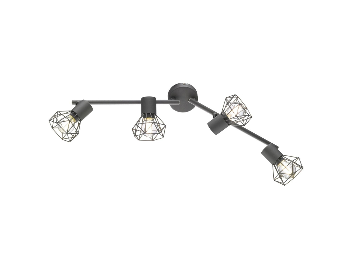 Los rieles de iluminación corrían gris