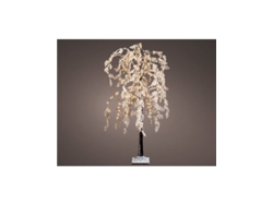 Sauce Microled con Flores Blancas 360 Leds Ø70x180cm Luminoso Blanco Cálido