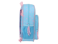 Mochila escolar Lilo Stitch Happy (poliéster 300d azul claro)