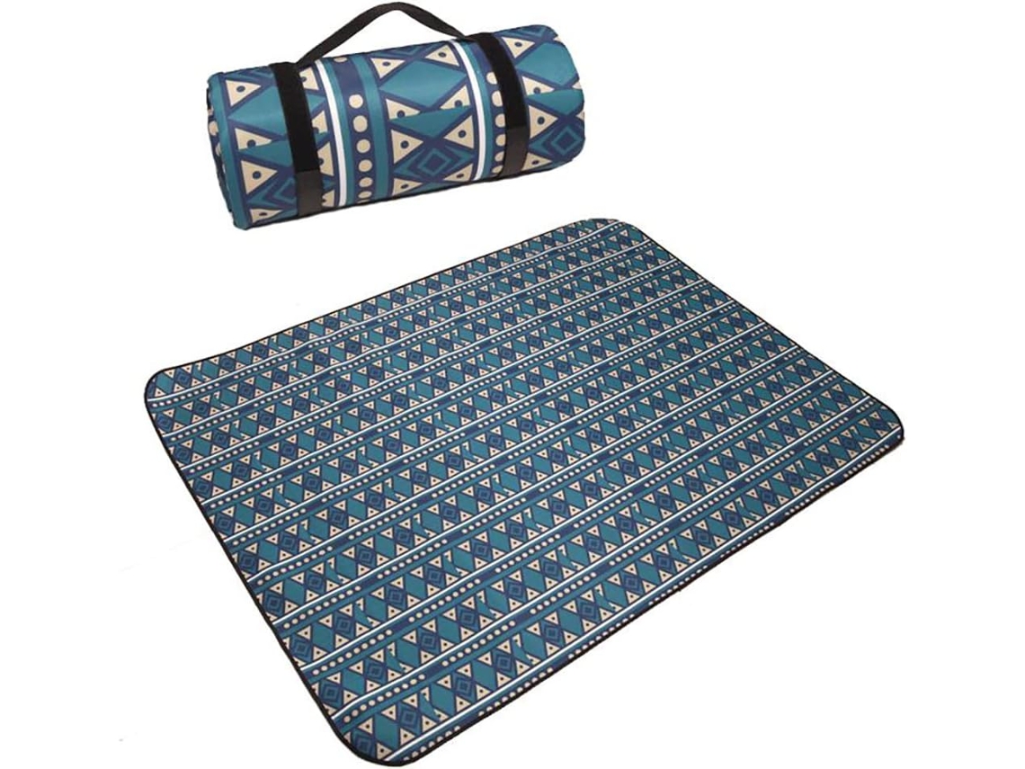 Manta De Picnic Plegable E Impermeable Para Viajes, Acampada Y Senderismo - 200 X 200 Cm Digitallab Azul