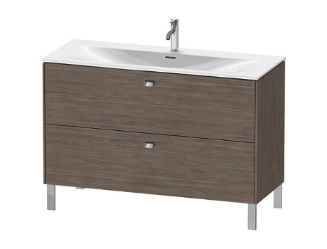 Mueble de lavabo DURAVIT Brioso vertical 122,0 x 47,9 cm 2 cajones incl. recorte de sifón y delantal para lavabo Viu 234412
